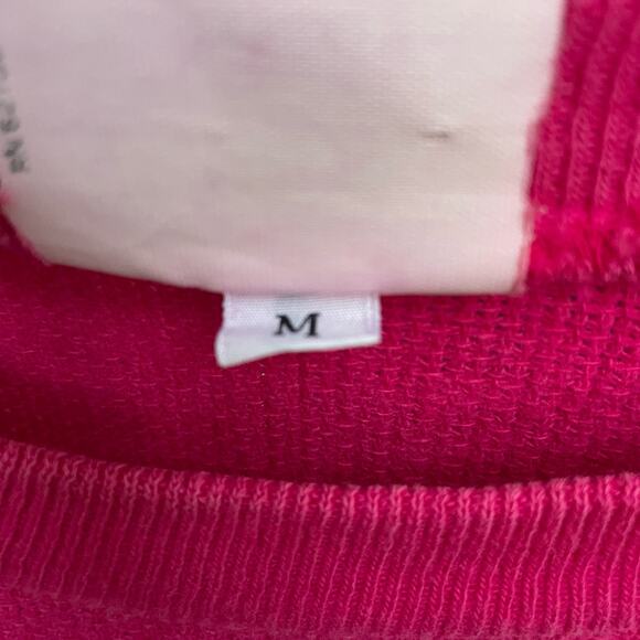 Guess Vintage Georges Marciano Knit Sweater/Sweatshirt Pink Block Letters  M - Picture 6 of 8
